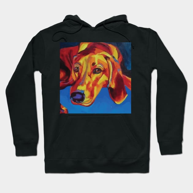 Redbone Coonhound Hoodie by AmazingArtMandi